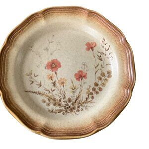 Vintage Mikasa Whole Wheat Jardiniere E8016 Stoneware Salad Plates Set Of 2 Flor